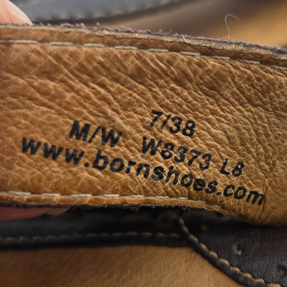 Born Edie Women’s Brown Leather Thong Comfort Sandals Size 7 - Picture 6 of 10